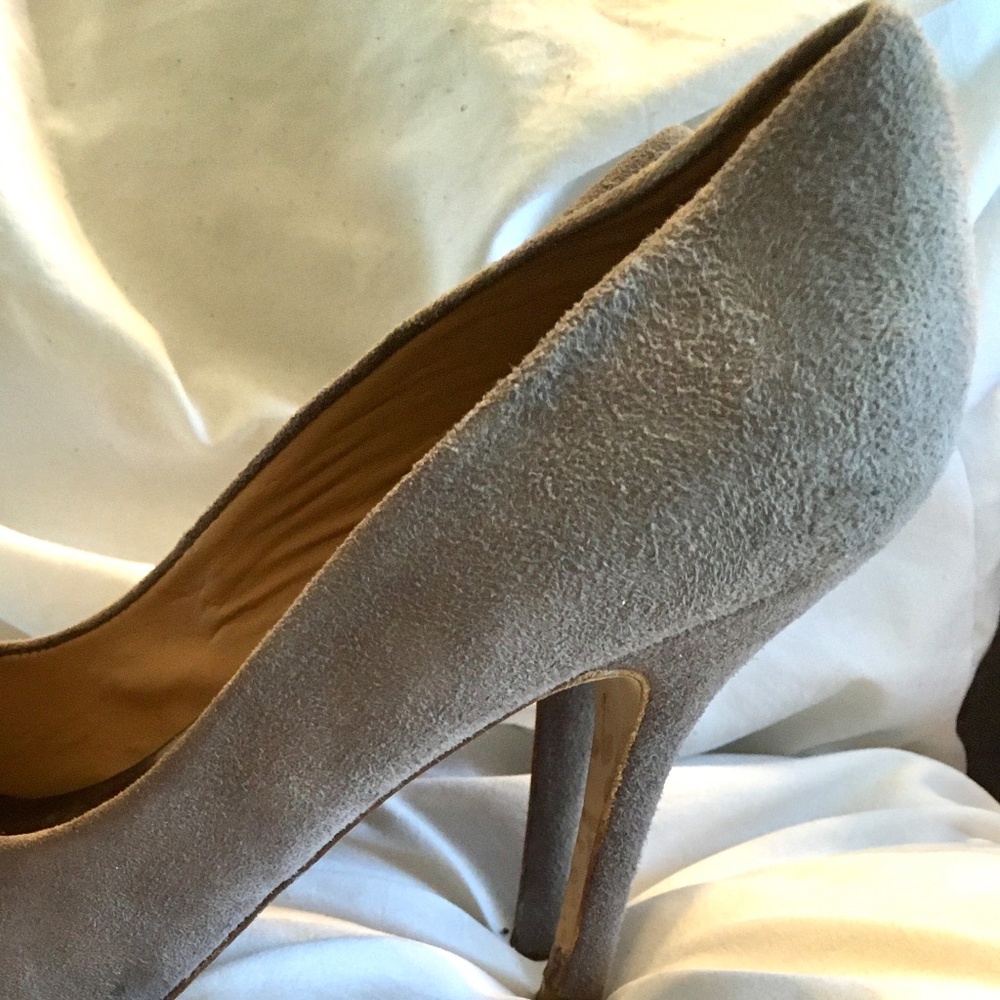 Satin & Suede Bow-Tipped Heels - Picture 5 of 7